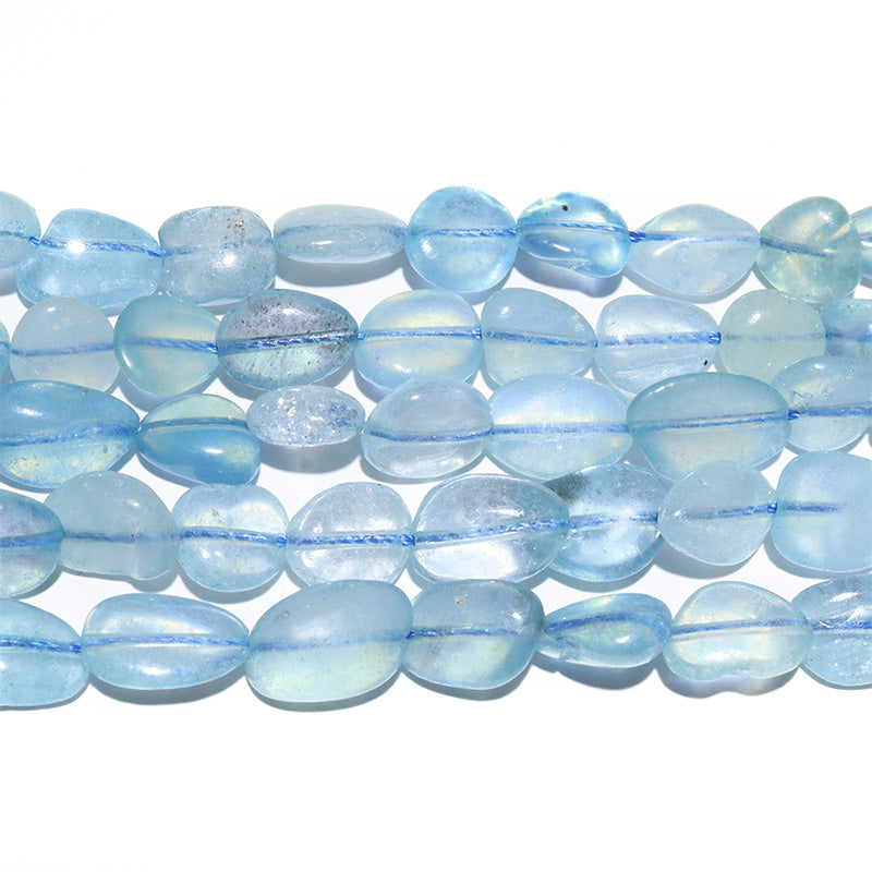 連　アクアマリン　さざれ　約8×約10mm [co-g3345]
