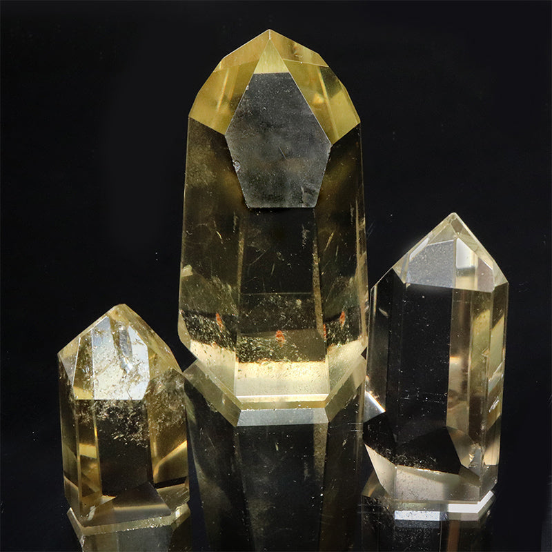 天然シトリン(非加熱)＜ブラジル産＞　六角柱　約3.5～6cm [co-g2690]