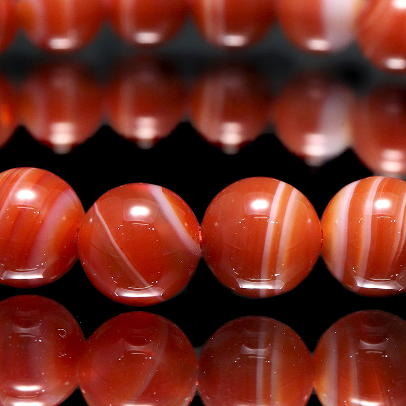 ブレス　サードオニキス＜ブラジル産＞　山梨研磨　約8mm [co-g0892]