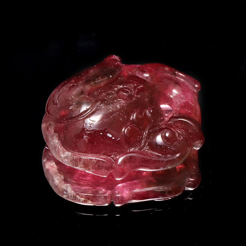 【一点物】ペンダントトップ　ピンクトルマリン＜ブラジル産＞　象　約21.9×23.0mm　穴あり [co-g0921]