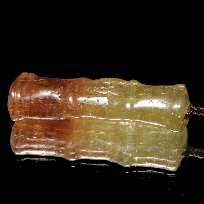 【一点物】ネックレス　トルマリン＜ブラジル産＞　竹　約11.8×34.7mm  [co-g0962]