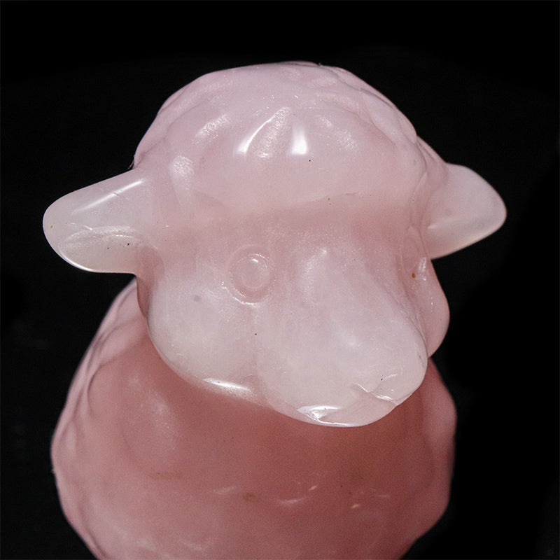 彫り物　羊　約31×36×41mm　ランダム発送 [co-g3208]