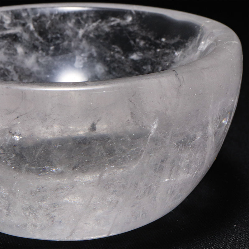 水晶　お椀　約直径7.5～10.2×約3.7～5.2cm [co-g3262]