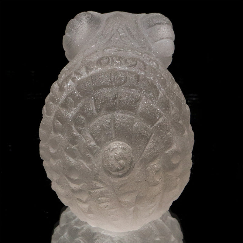 【予約販売】　2027年　干支　天然水晶＜ブラジル産＞　羊　彫り物　約3.6cm×約3.8cm×約4.5cm [co-g3399]