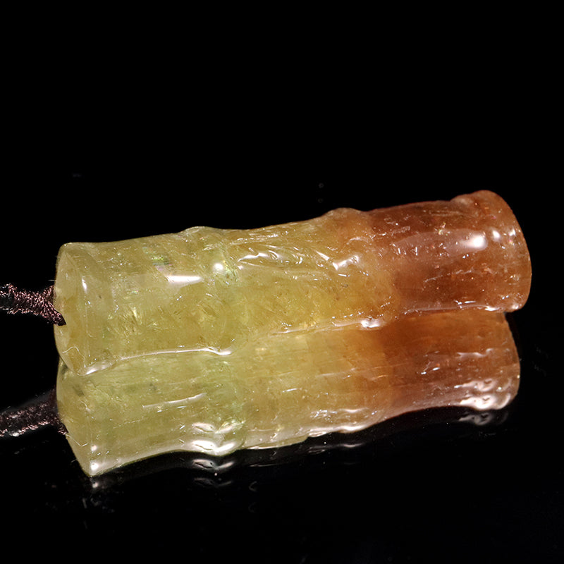 【一点物】ネックレス　トルマリン＜ブラジル産＞　竹　約11.8×34.7mm  [co-g0962]