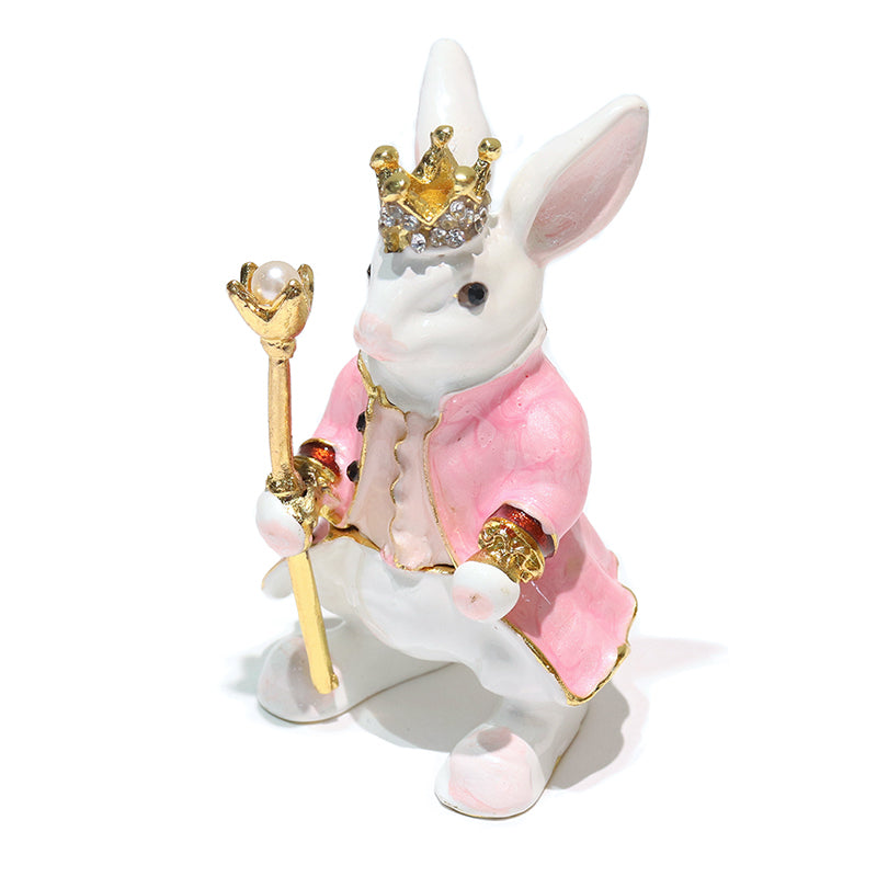 【特価品】ジュエリーボックス　うさぎ　約3.1cm×約4.1cm×約6.5cm　亜鉛合金製　ランダム発送  [co-g1011]