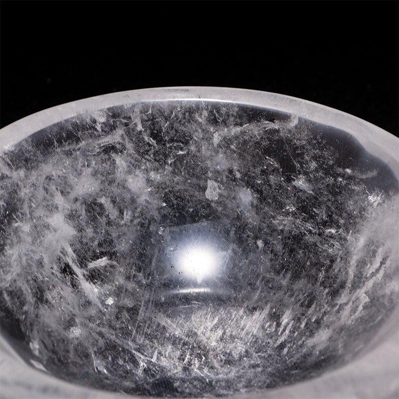水晶　お椀　約直径7.5～10.2×約3.7～5.2cm [co-g3262]