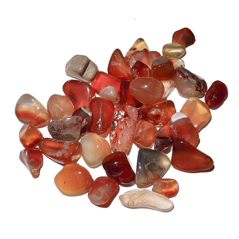 Carnelian gravel, approx. 4mm to 14mm, original packaging included, approx. 100g [gr-g0026]