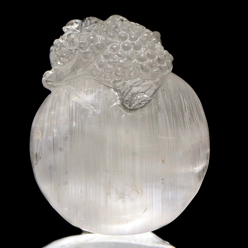 ニードルイントパーズ＜ブラジル産＞　三脚蟾蜍(銭蛙)　三本足蛙　約21mm×約25mm　彫り物 [co-g3363]