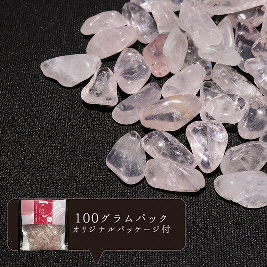 Rose Quartz Pebbles, Medium Size, Approx. 8mm to 20mm, Original Package Included, Approx. 100g [gr-g0120]