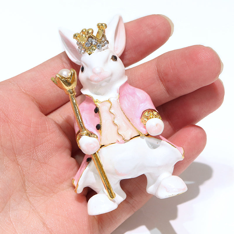 【特価品】ジュエリーボックス　うさぎ　約3.1cm×約4.1cm×約6.5cm　亜鉛合金製　ランダム発送  [co-g1011]