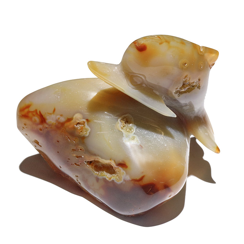 トレジャー瑪瑙＜マダガスカル産＞　彫り物　イルカ [co-g3105]