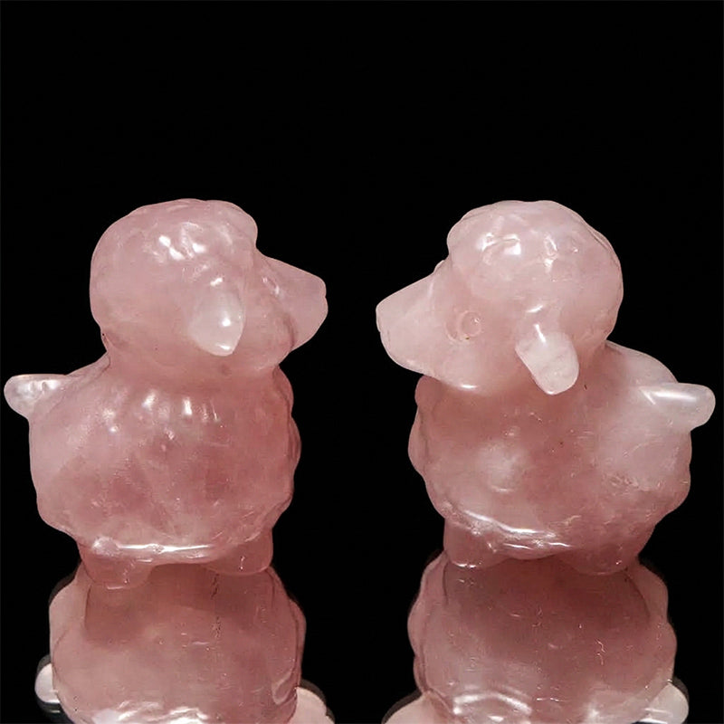 彫り物　羊　約31×36×41mm　ランダム発送 [co-g3208]