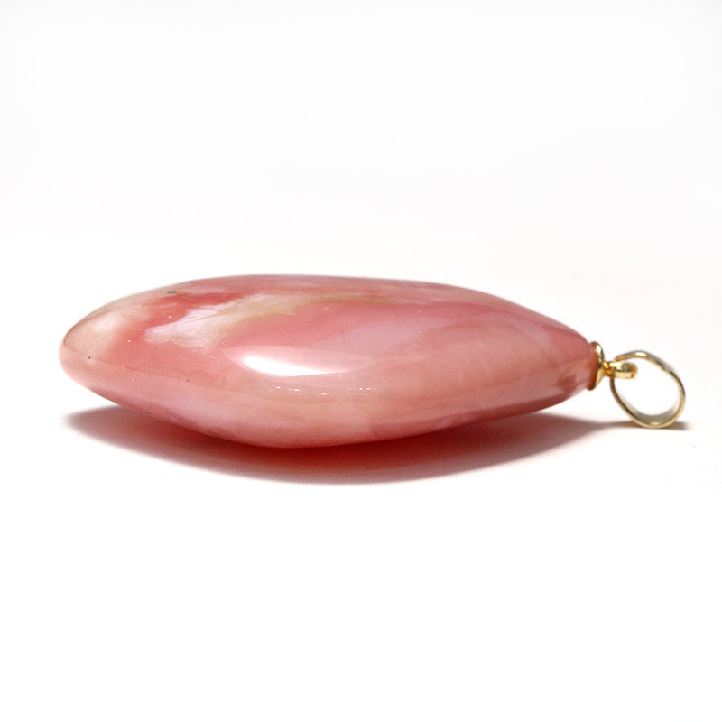【9/30まで10月誕生石20％OFF(決済時に自動割引)】【対象商品10点以上ご購入で30％OFF/決済時に自動割引】ペンダントトップ　ピンクオパール＜オーストラリア産＞　ステンレス　　ゴールド　日本製 [co-g1277]
