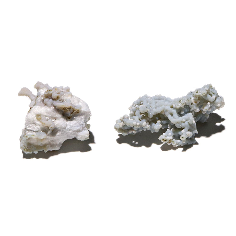 ブルーカルセドニー＆モルデナイト＜インド産＞　共生　原石　約3～5cm　ランダム発送  [co-g2884]