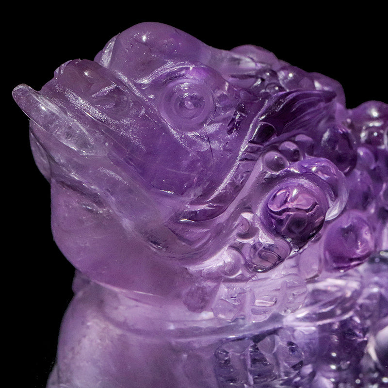 彫物　アメトリン＜ボリビア産＞　三脚蟾蜍(銭蛙)　三本足蛙　ランダム発送　約2～6.5×約2.2～4cm [co-g3252]