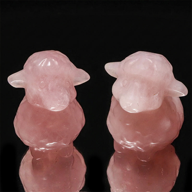 彫り物　羊　約31×36×41mm　ランダム発送 [co-g3208]