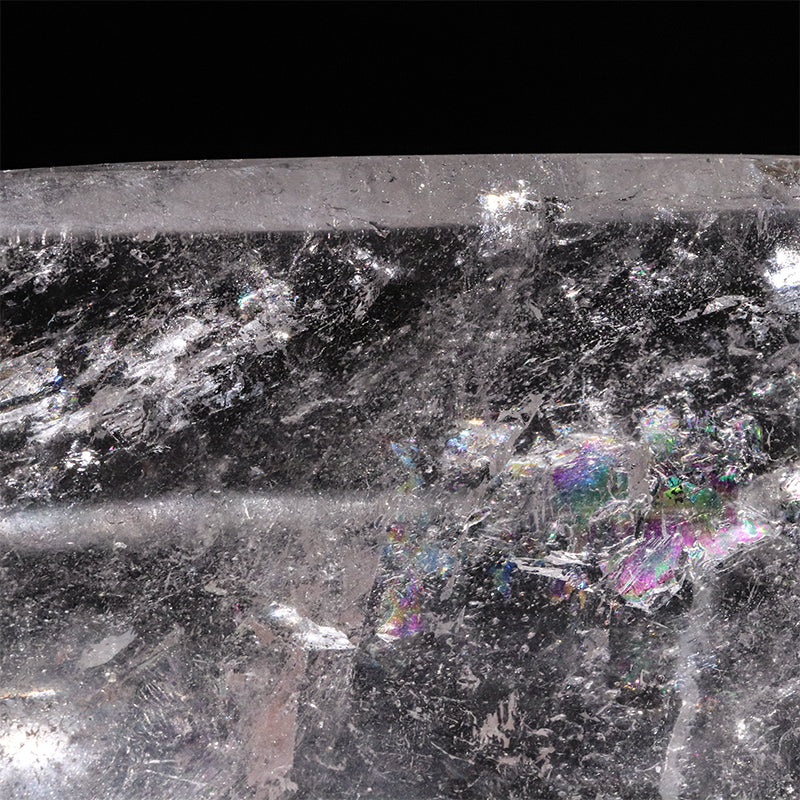 水晶　お皿　約18～21×11～14×2.5cm [co-g3264]