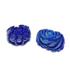 Natural Lapis Lazuli Stone from Afghanistan, Flower, Peony, Hole-Penetrated [co-g0896]
