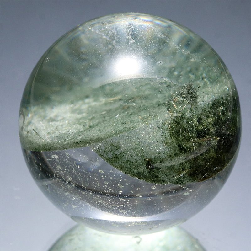 ルチル入りマニハール水晶＜インド/マニハール地方産＞　ヒマラヤ水晶　丸玉　 [co-g3093]