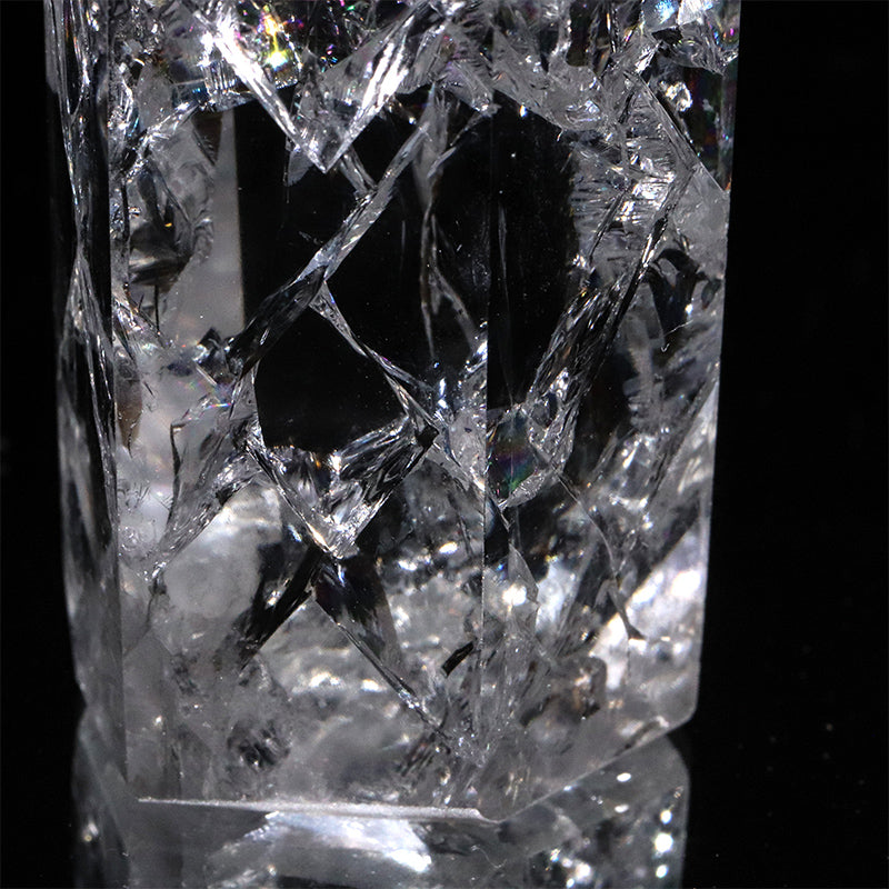 クラック水晶＜ブラジル産＞　六角柱　ランダム発送　約2～3×約4～6.2cm [co-g3249]