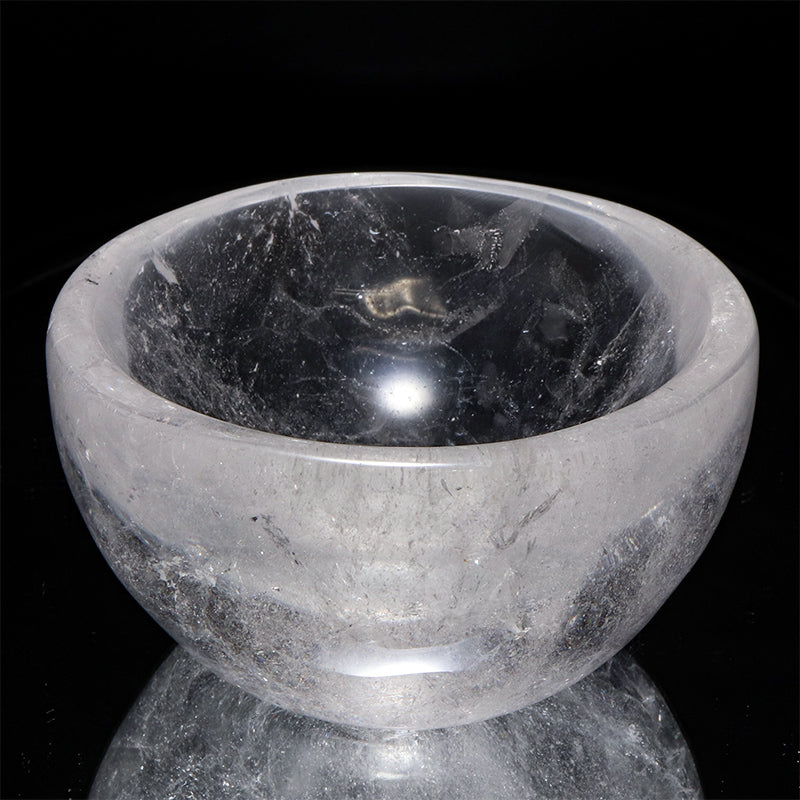 水晶　お椀　約直径7.5～10.2×約3.7～5.2cm [co-g3262]