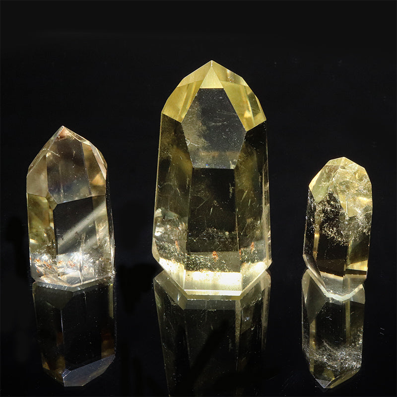 天然シトリン(非加熱)＜ブラジル産＞　六角柱　約3.5～6cm [co-g2690]