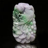 本翡翠＜ミャンマー産＞　鳳凰　ラベンダー　約33×57mm　穴あり　ペンダントトップ [co-g2848]