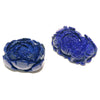 Natural Lapis Lazuli Stone from Afghanistan, Flower, Peony, Hole-Penetrated [co-g0896]