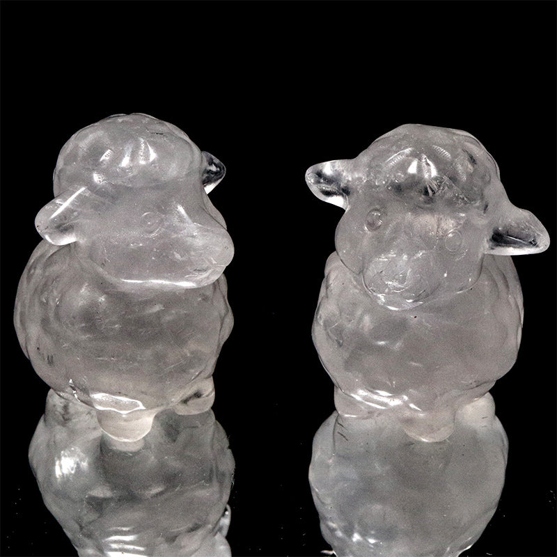 彫り物　羊　約31×36×41mm　ランダム発送 [co-g3208]