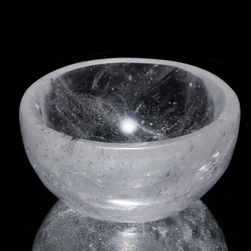水晶　お椀　約直径7.5～10.2×約3.7～5.2cm [co-g3262]