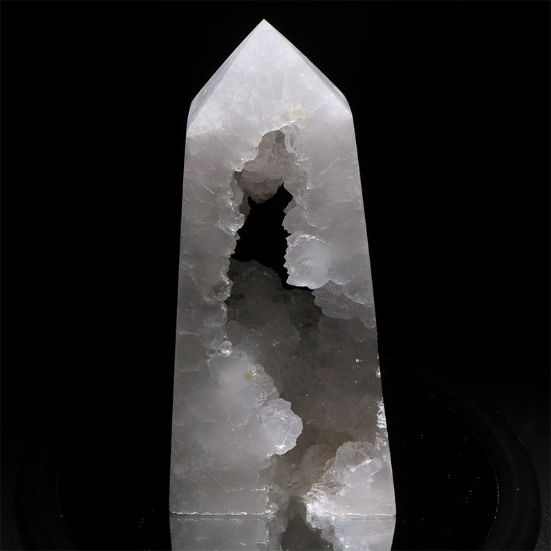 置物　水晶ジオード＜モロッコ産＞　四角柱　約6～9×約2.5～6cm×約17～19cm [co-g3273]