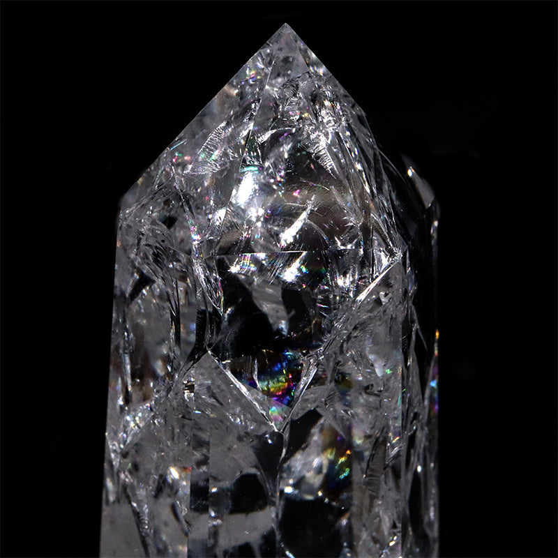 クラック水晶＜ブラジル産＞　六角柱　ランダム発送　約2～3×約4～6.2cm [co-g3249]