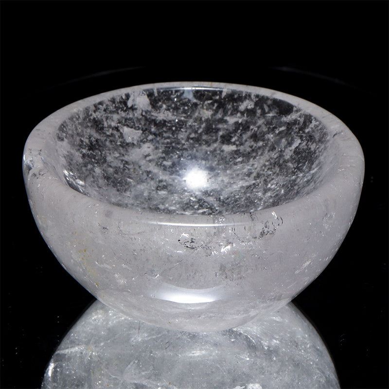 水晶　お椀　約直径7.5～10.2×約3.7～5.2cm [co-g3262]