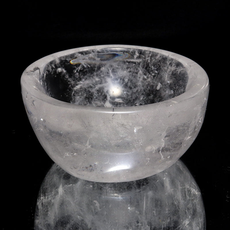 水晶　お椀　約直径7.5～10.2×約3.7～5.2cm [co-g3262]