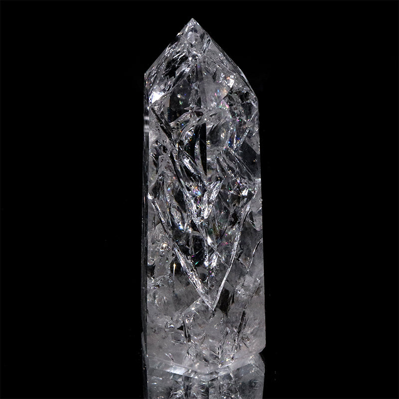 クラック水晶＜ブラジル産＞　六角柱　ランダム発送　約2～3×約4～6.2cm [co-g3249]