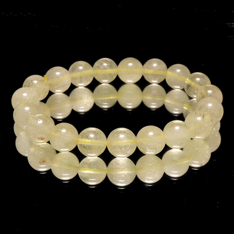 ブレス　リビアングラス　＜エジプト産＞　丸 [co-g0852]
