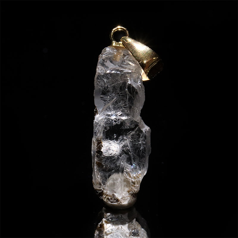 フェナカイト＜ロシア産＞　原石　約5.8～9.5×7～16mm　K18　ゴールド　ペンダントトップ　ランダム発送 [co-g2918]