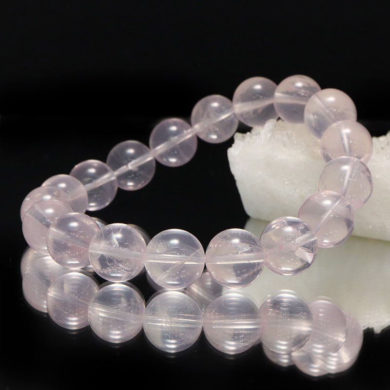 ブレス　スターローズクォーツ＜マダガスカル産＞　丸 [co-g1691]