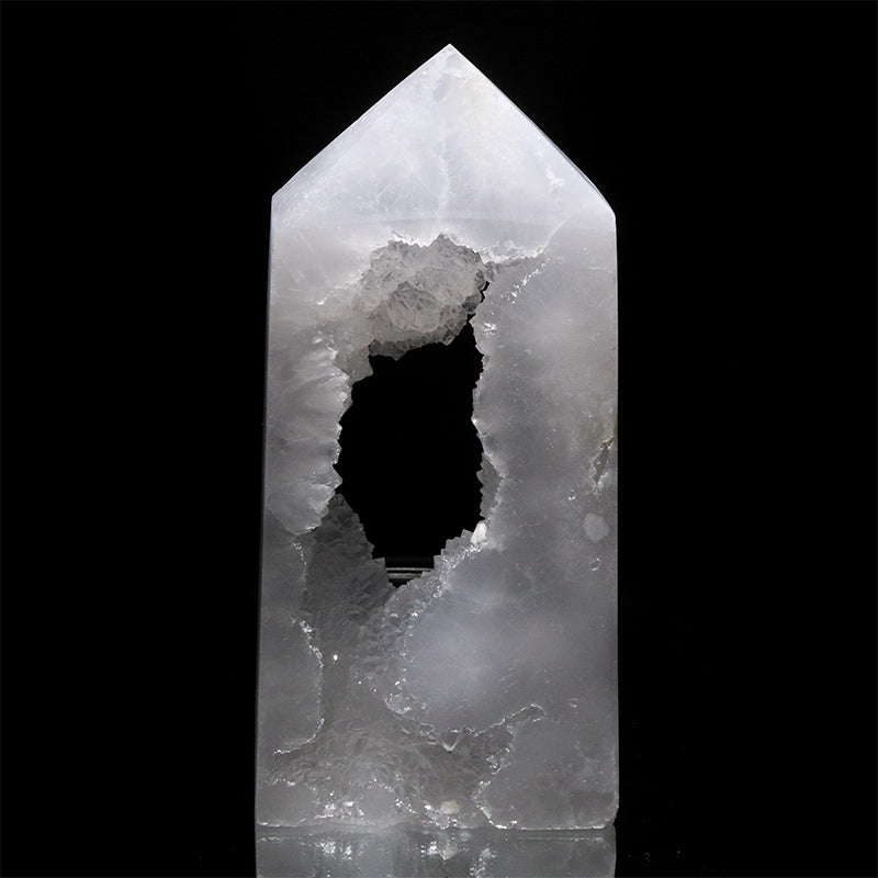 置物　水晶ジオード＜モロッコ産＞　四角柱　約6～9×約2.5～6cm×約17～19cm [co-g3273]