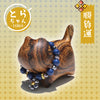 【ことほぎ】【パワーズウッド】置物　宝来猫　首輪付き　全4種  [co-g2118]