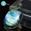 Get 30% off when you purchase 10 or more eligible items. Automatic discount at checkout. Labradorite Pendant Top from Madagascar, Oval, 925 Sterling Silver [co-g1266]