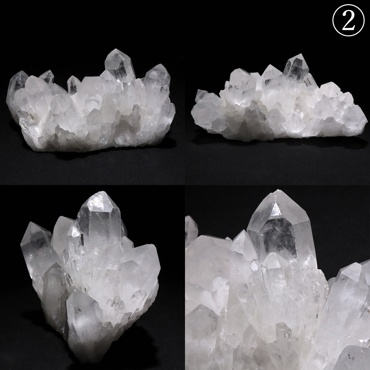 水晶＜マダガスカル産＞　クラスター　約横11～15×縦8～12×高6～10cm [co-g3489]