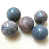 Round red serpentine stone [po-g3038]