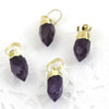 [20% off Aquarius Zodiac Stone until January 19th (automatic discount at checkout)] Natural Amethyst Cut Hexagon Charm [ac-g5073]