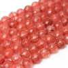 Strand Synthetic Cherry Quartz Cut [st-g1055]