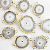 Parts Druzy Connect Parts Slice Solar Quartz Gray Gold [pa-g0048]