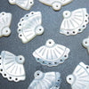 Parts Mother of Pearl White Butterfly Shell 1 piece Fan Lace [pa-g0113]