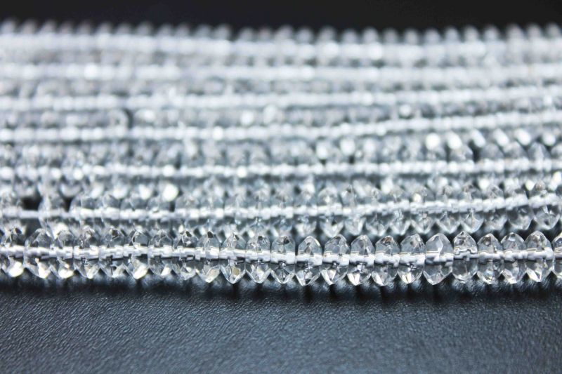 連　合成水晶　ソロバンカット　 [st-g1065]