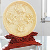 Ornament, wood carving, four gods, boxwood, with pedestal [cv-g2004]